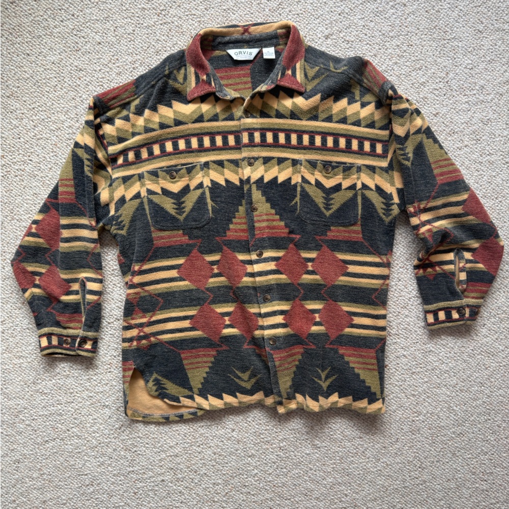 Orvis Multicolor Geometric Cotton Shirt